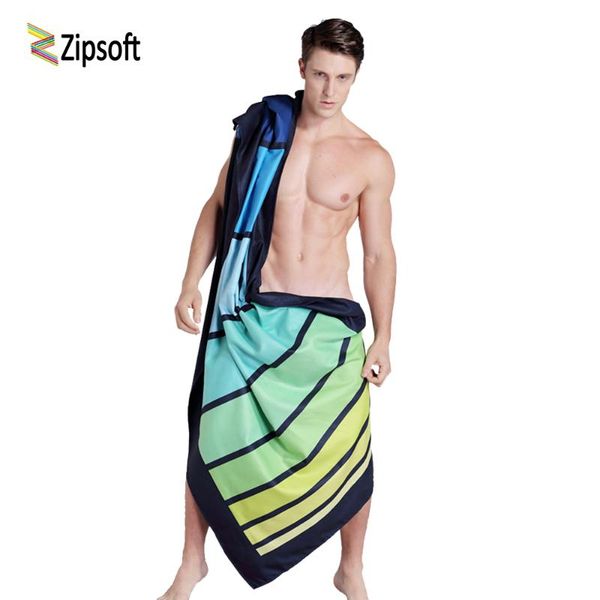 

zipsoft large beach towel for adults printed plaid stripe microfiber quick-drying plage travel camp sports swimming bath 2021 cover-ups