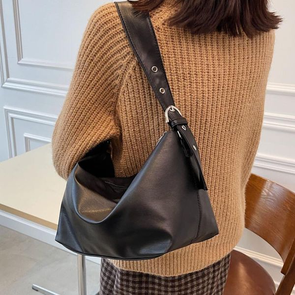

evening bags luxury pu soft leather simple small bag 2021 fashion lady tote western style single shoulder messenger