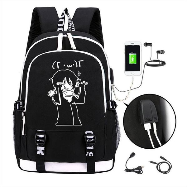 

anime noragami aragoto luminous backpack fashion cartoon yato rucksack men students school bags usb mochila