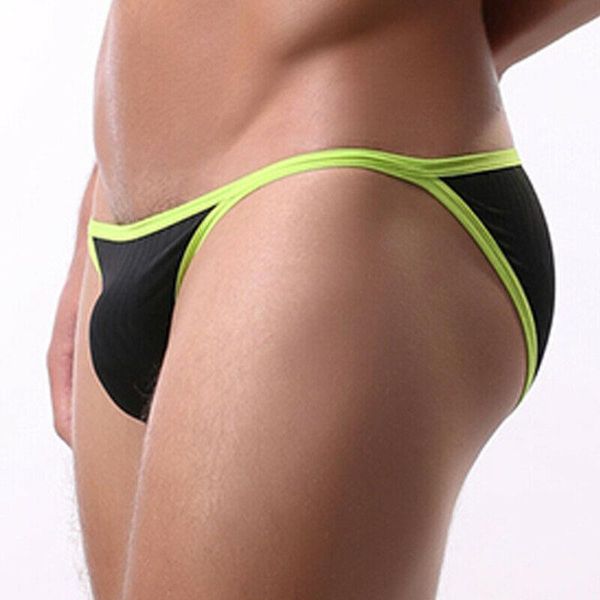 

underpants men's fashion breathable comfortable solid color underwear brief briefs stylish, Black;white