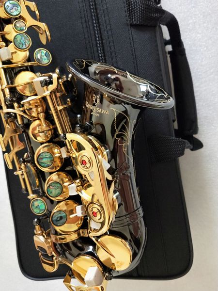 

sales yanagisawa s-992 musical instrument mouthpiece bb curved black gold key soprano saxophone