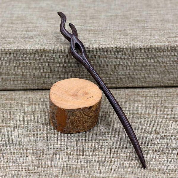 

hair clips & barrettes classic black sandalwood hairpin for women retro wooden sticks ancient style simple accessories chinese headdress, Golden;silver