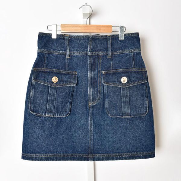 

skirts winter 2021 women's slim denim skirt short for women mini, Black