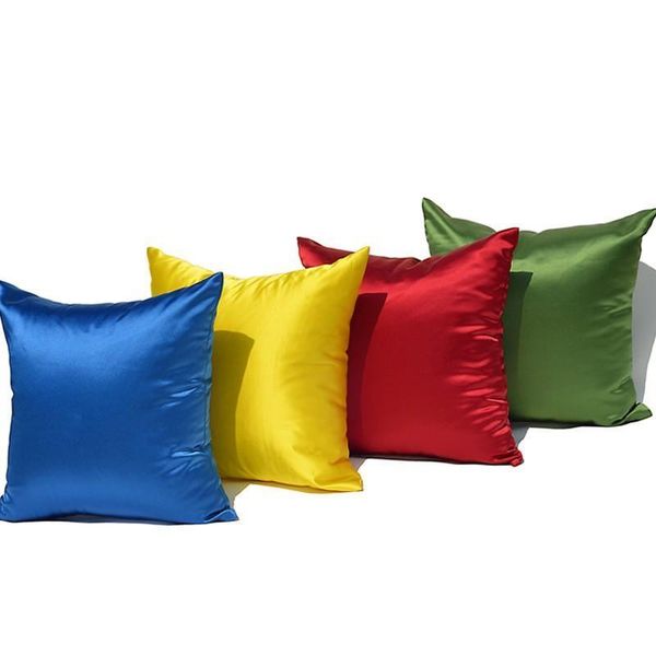 

cushion/decorative pillow 50satin silk-like sofa solid color bzl01 cushion covers throw pillows for counch case fashion gold polyester cover
