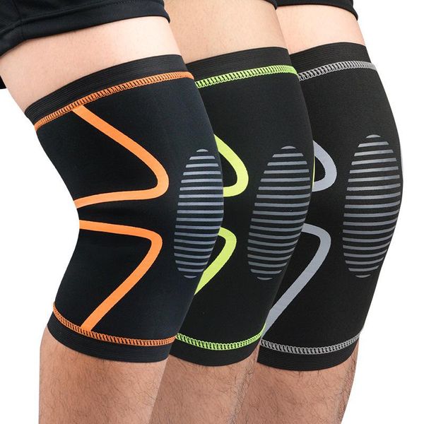 

elbow & knee pads 1pcs elastic support sports leg pad fastener adjustable strap patella, Black;gray