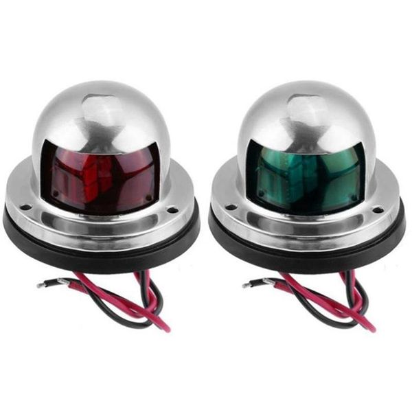 

rafts/inflatable boats boat yacht led light, 2pcs green and red marine 12v stainless steel bow navigation lights