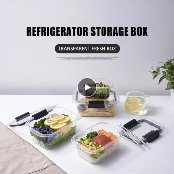 

storage bottles & jars multifunctional food-grade fresh-keeping box refrigerator household transparent plastic sealed lunch
