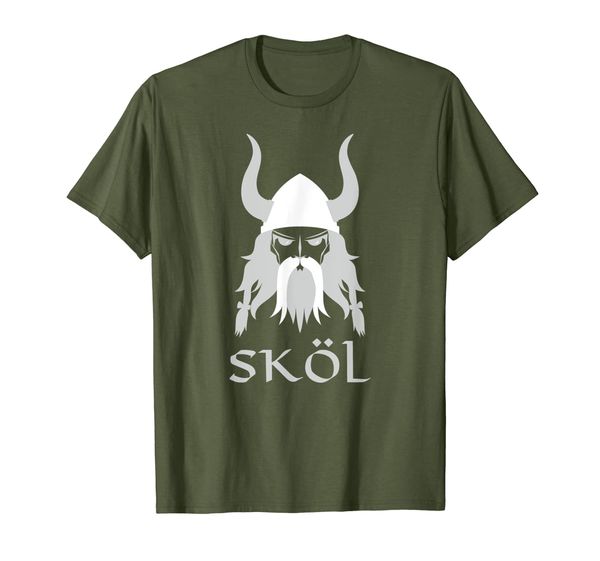 

Skol Nordic Scandinavian Warrior Viking Helmet T-Shirt, Mainly pictures