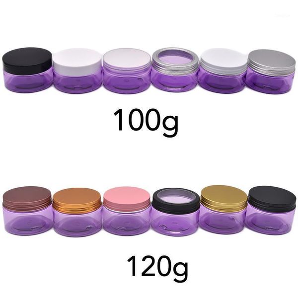 

storage bottles & jars 100g 120g purple plastic empty container cosmetic jar body cream lotion mask packaging tea cookies candy coffee bottl
