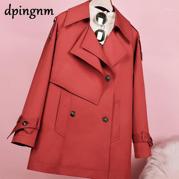 

women's trench coats 2021 autumn women jacket fashion long sleeve hooded windbreaker female zipper pocket jackets casual outerwear, Tan;black