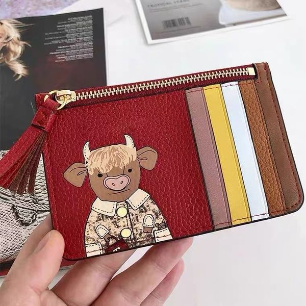 

design handbag 2021 new color matching card bag in year of the, Brown;gray