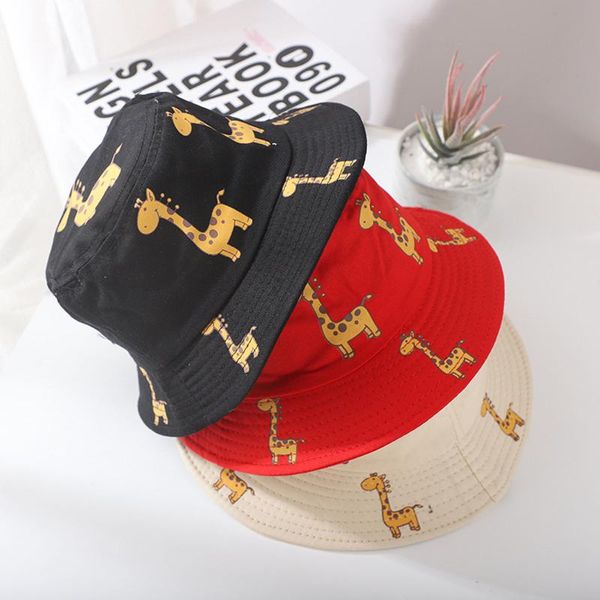 

caps & hats 1-4y summer baby sun hat children outdoor cover anti-uv protection beach giraffe pattern girl swimming 618, Yellow