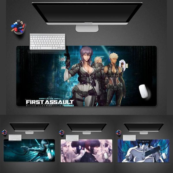 

mouse pads & wrist rests ghost in the shell anime pc computer gaming desk table protect gamer office large mat pad x xl non-slip lapmous