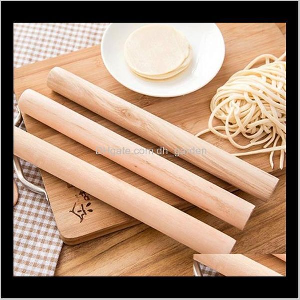 Spilli Tavole per pasticceria Bakeware Cucina, Sala da pranzo Bar Giardino domestico Consegna a goccia 2021 Mattarello in legno naturale Decorazione torta fondente Cucina T