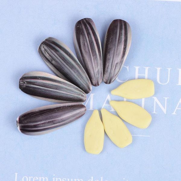 

charms diy jewelry findings 10pcs kawaii imitation food melon seeds beads resin cabochons embellishments scrapbooking cameo patch, Bronze;silver