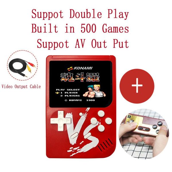 

portable game players double play mini handheld gameboy built-in 500 fast ship