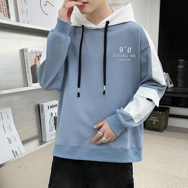 

hoodie for man bodyguard men's fashion brand loose hooded coat spring autumn bottom long sleeve shirt youth trend slim ruffian handsome, Black