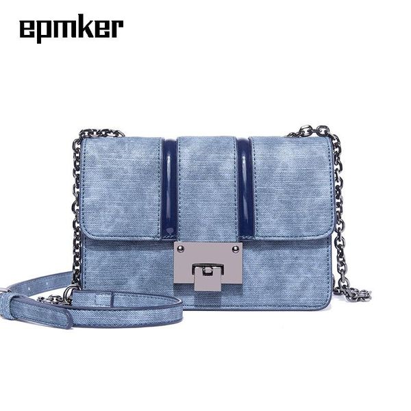 

evening bags epmker luxury designer handbags for women fashionable purses and denim flap mini crossbody bag chains shoulder