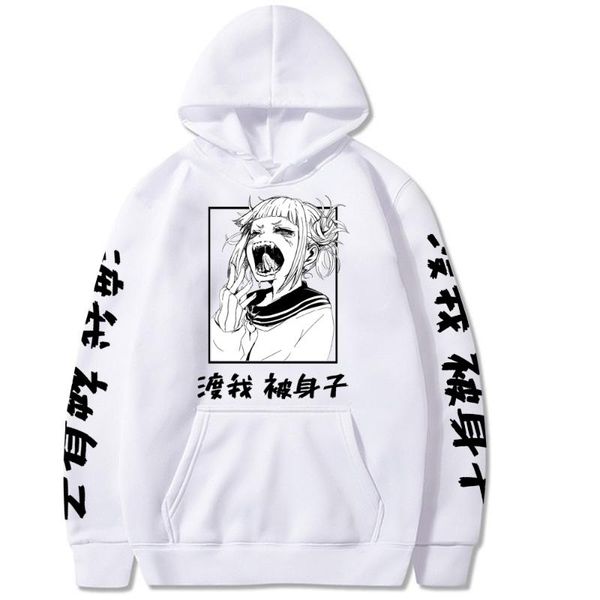 

men's hoodies & sweatshirts harajuku my hero academia character himiko toga bakugou katsuki hoodie anime printed streetwear hip hop s, Black