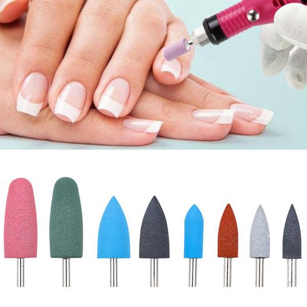 

nail art kits silicon and stainless steel replacement device for polishing woman beauty 6 pcs polisher head