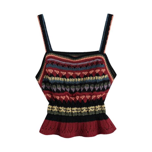 

women's tanks & camis jcÂ·kilig 2021 crochet knitted b1714, White