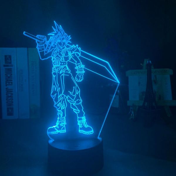

night lights 3d led light cloud strife figure colorful nightlight for kids bedroom decor usb table lamp game final fantasy gift