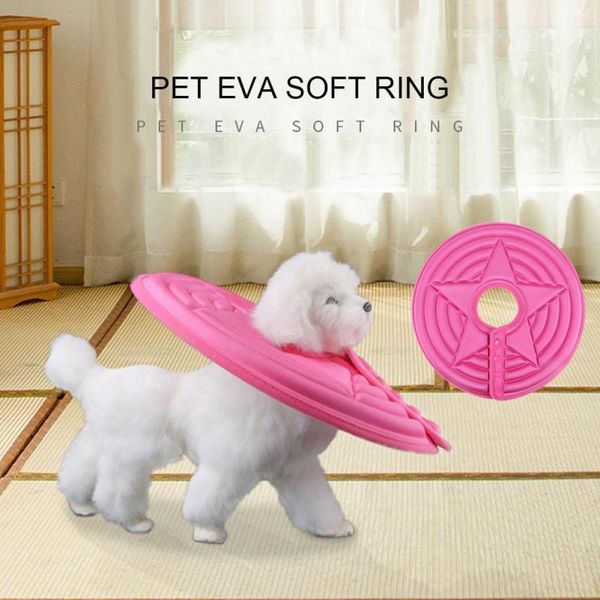 

dog collars & leashes adjustable pet recovery protective neck collar antibite safty wear resistance soft supplies