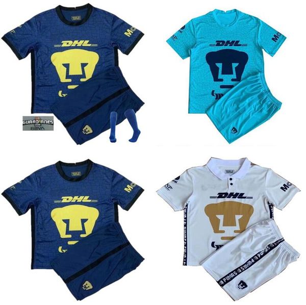 

2021 2022 liga mx club coyoacan unam mexiko soccer jerseys malcorra 21 22 men kids home white mora away blue shirts customizedww, Black