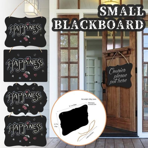 

small blackboard home decoration el bar desk message board pendant wood crafts listing welcome house number c50 decorative objects & figurin