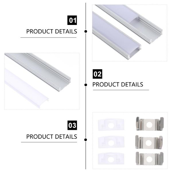 

storage bottles & jars 4 sets led aluminum profile channel housing