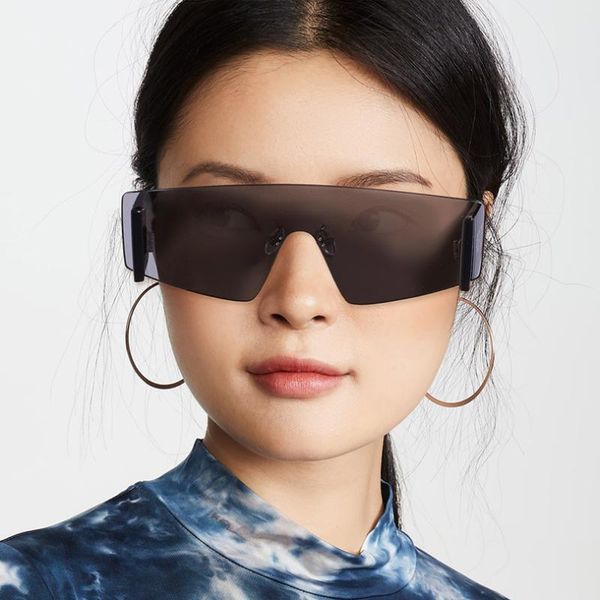 

sunglasses rimless mask for men silver mirror lens women, White;black