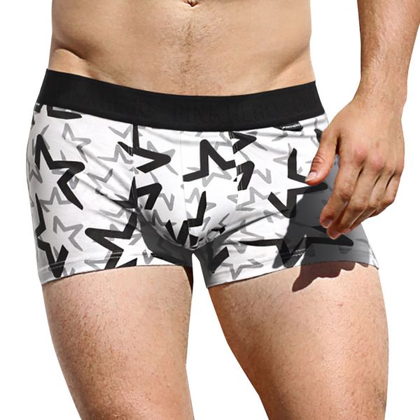 

underpants fashion-underwear mens print knickers men's boxer shorts pants male 9uid, Black;white