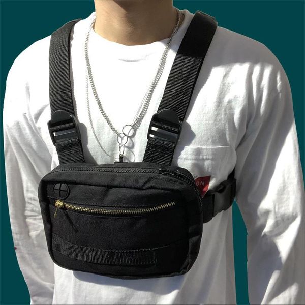 

waist bags large space style vest backpack, square, retro, shoulder function