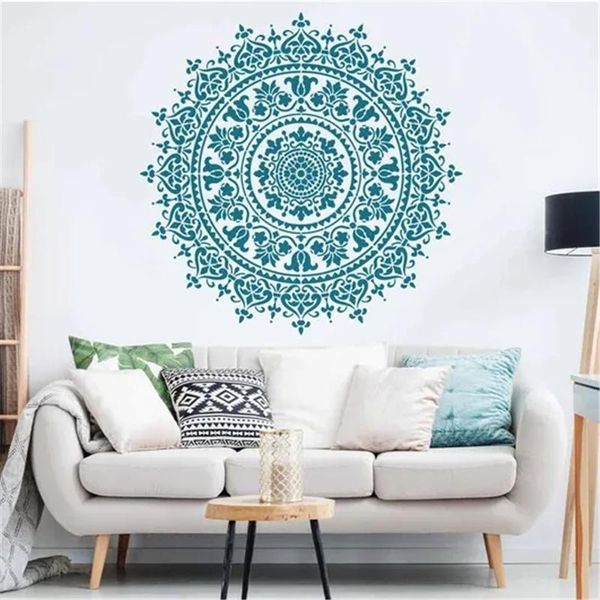 

craft tools mandala auxiliary painting template large reusable stencil for floor wall tile fabric furniture accessory uacr sewing
