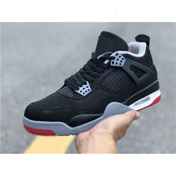 

4 bred iv og black red low men basketball shoes sports sneakers male 4s trainers outdoor size -13