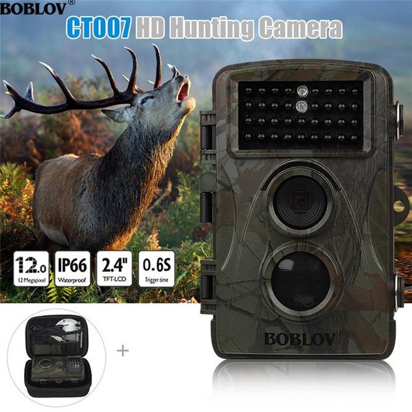 

cameras video surveillance 1080p hd 12mp wildlife hunting scouting trail camera game ir led night vision pir motion detect with bag