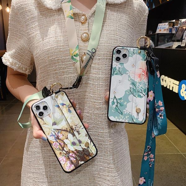 

cell phone pouches portable neck strap wristband holder case for samsung m51 a21s a20s s20 fe s10 lite note 20 ultra 10 a51 71 31 41 a50