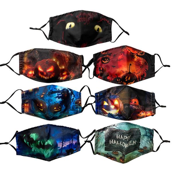 

mask halloween mask pure cotton dustproof cloth christmas printed pumpkin