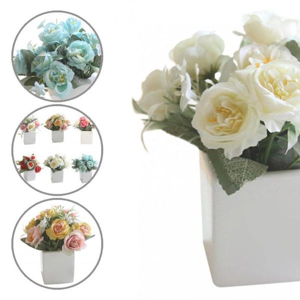 

decorative flowers & wreaths portable great bride wedding artificial rose flower plastic faux eye-catching for