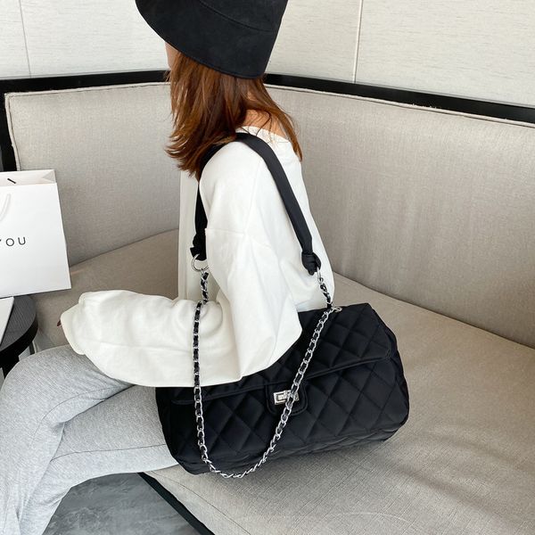 

fashion design womens bag 2021 korean style commuter ins shoulder messenger bags rhombus chain