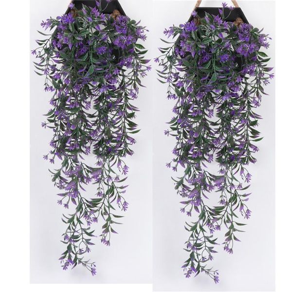 

decorative flowers & wreaths 2pcs artificial wall mounted basket hanging plant pots wicker 78cm plants for weddings, stages, rooms, bedrooms