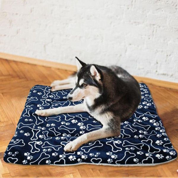 

breathable bone pattern pet blanket cat dog sleep warm mattress waterproof house pad nest sofa mat for puppy kennels & pens