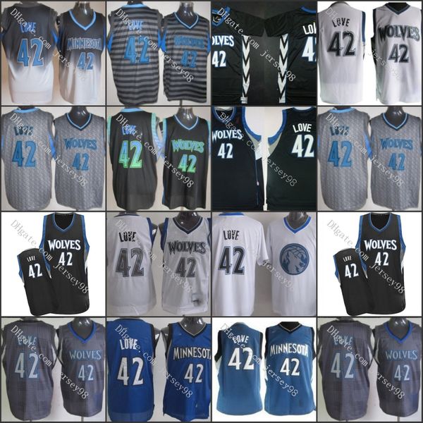 

minnesota timberwolves men #42 kevin love retro basketball jersey, Black