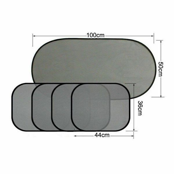 

car sunshade cover mesh screen sun visor window windshield 5pcs side