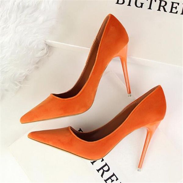 

dress shoes women's sleek minimalist with high-heeled shallow mouth pointed suede thin single high heels, Black