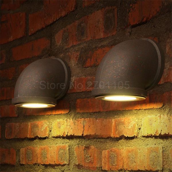 

wall lamp modern creative water pipe style vintage restaurant bar led lights outdoor retro light for home lighting