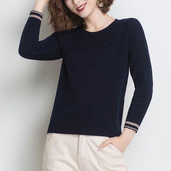 

women's sweaters pullover sweater loose wear autumn and winter cashmere bottoming short woolen top, White;black