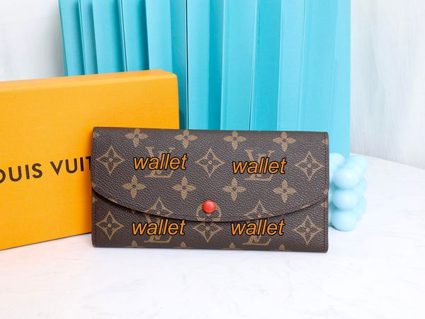 

lvlouis vitton bag emilie women designer luxury bottoms wallet designer long wallet lulticolor coin purse card holder women zipper p, Red;black