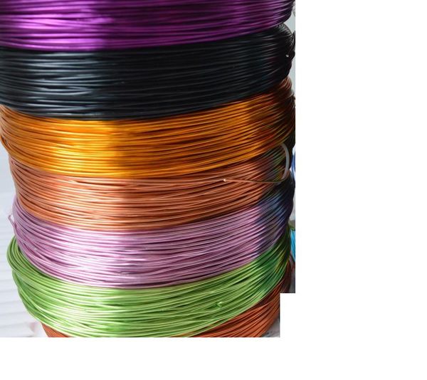 

2.0mm*500g color alumina wire handmade diy bicycle braided shape oxidized color aluminum wire, Silver