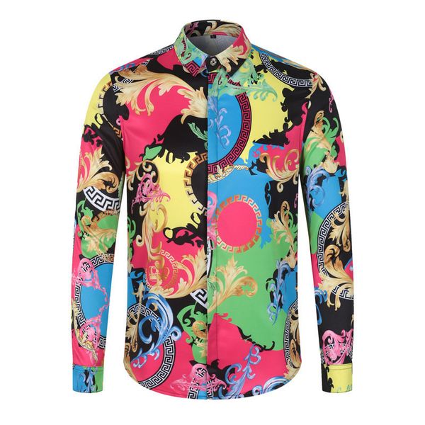 

Dress shirts 3D print high quality shirts men long sleeve party club designer tops man nightclub snake, White;black